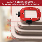 Aluminijumski šablon za obradu drveta sa 8 radijusa R10–R50 + POKLON GLODALO