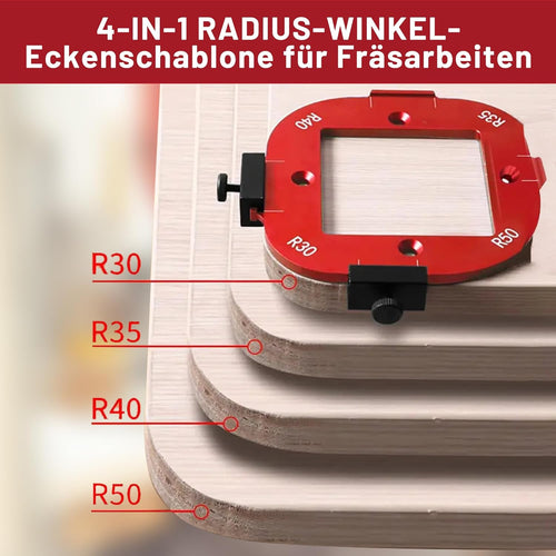 Aluminijumski šablon za obradu drveta sa 8 radijusa R10–R50 + POKLON GLODALO