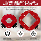 Aluminijumski šablon za obradu drveta sa 8 radijusa R10–R50 + POKLON GLODALO